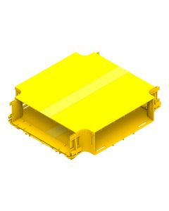 FR Kruisstuk met deksel  B300 H100 (kunststof, R1018 geel)