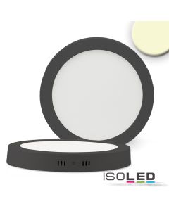 LED ceiling light black, 24W, round, 300mm, warm white dimmable